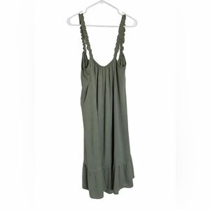 Mable Olive Green Midi Dress